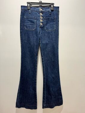 Women's Ramy Brook Cindy High-Rise‎ Flare Jeans Dark Wash .No Size Tag